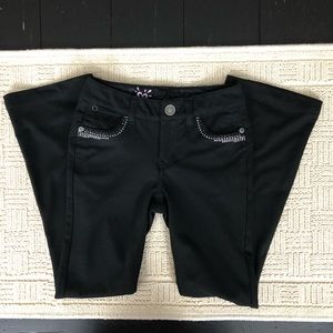 Justice 8 slim embellished pants flare leg